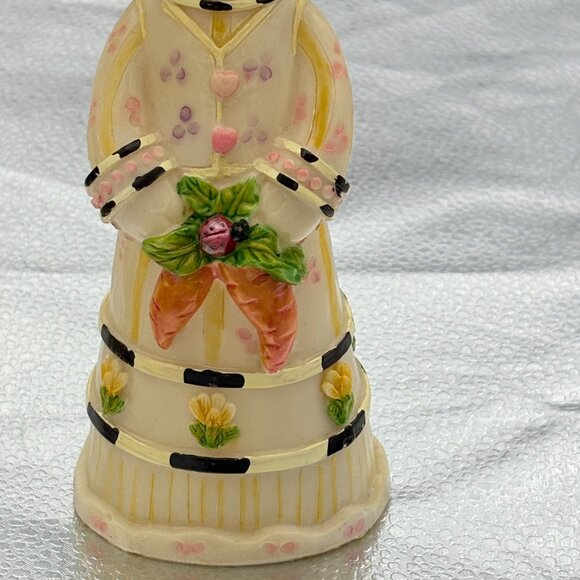 Vintage Bunny‎ Figurines Dresses Baskets Flowers Hats set of 2 Easter Gardening - Picture 9 of 14